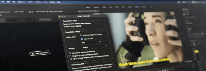 Adobe Speech to Text 2025 v2.1.6 for Win 中文安装版 – Premiere Pro 语音转文字工具
