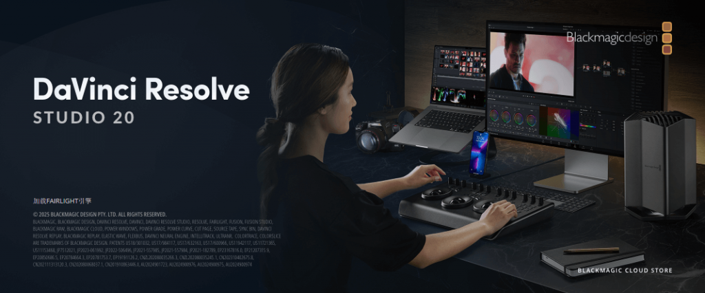 达芬奇 DaVinci Resolve Studio v20.2.3 Windows 下载 – 专业调色剪辑一体软件