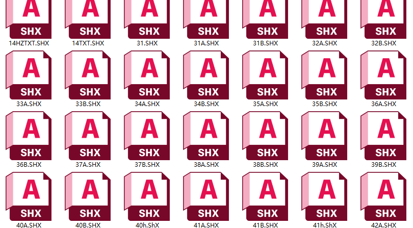 CAD字体大全 4624款 – 工程制图专用字体合集